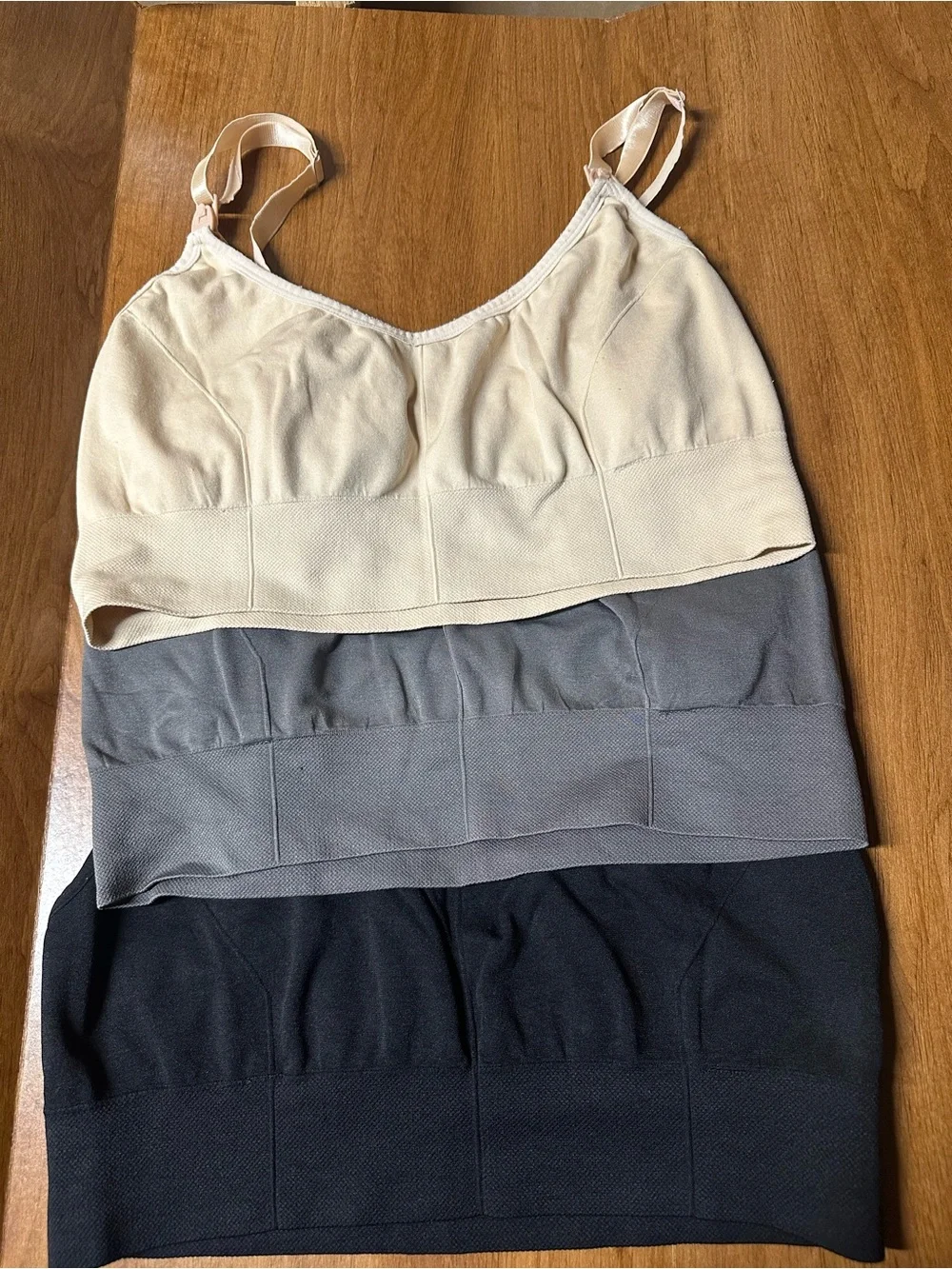 3-Pack Wireless Sleep & Nursing Bras — Cream, Gray, Black